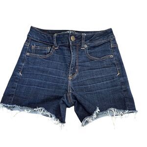 American Eagle Cut-Off Super Stretch Denim Shorts Size 4